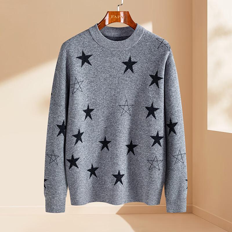 

FAPAI Men s Cashmere Blend Thick Knit Wool Sweater 2XL 54