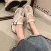 Girls Hollow Princess Leather Shoes Soft Sole Summer Fashion Sandals for Middle  Big Kids