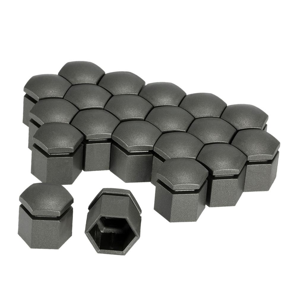 Black 17mm Car Wheel Nut Covers, 20Pcs     Set for , Enhance Finish