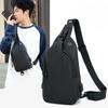 Men Bag Fashion  Solid Color Men Chest Bag Outdoor Casual Fashion One Shoulder Crossbody Bag Nylon USB Charging Shoulder Bags