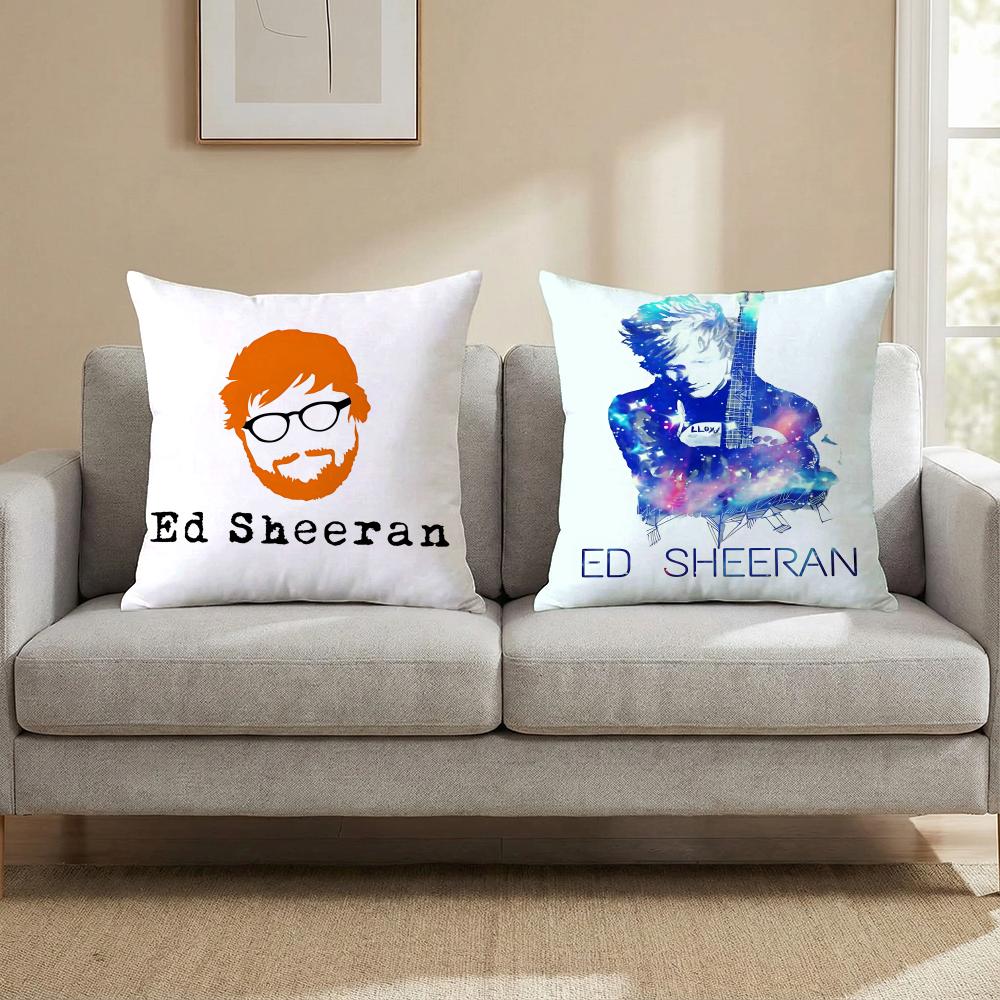 Singer - Ed Sheeran Cushion Cover Cushion Cover Set 4Pcs 50X50 45X45 40X40 Pillowcase Decorative Sofa Home Decor