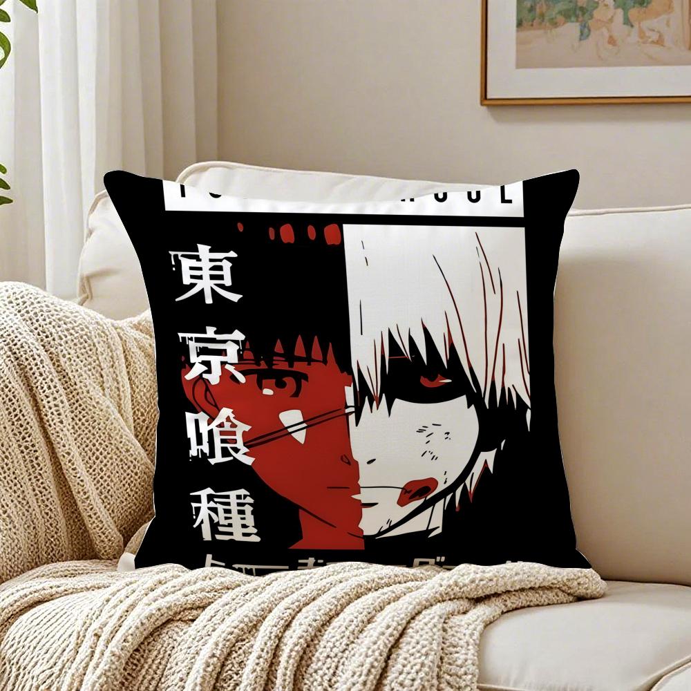 Anime Psychological TTokyo GGhoul Cushion Cover Pillowcase Antidustmite living Room Sofa Decor Cushion Room