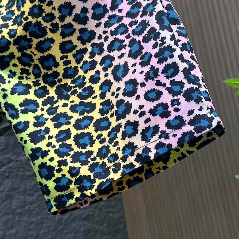 Übergröße M-7XL Sommer Shorts Herren Elastischer Bund Leopardenmuster Lässige Shorts Sommerkleidung