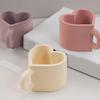 Mehrzweck Silikonform Herz Teetasse Form Zementformen Harz Kerzenbecherform Dekorative Tabletts Formen für Projekte
