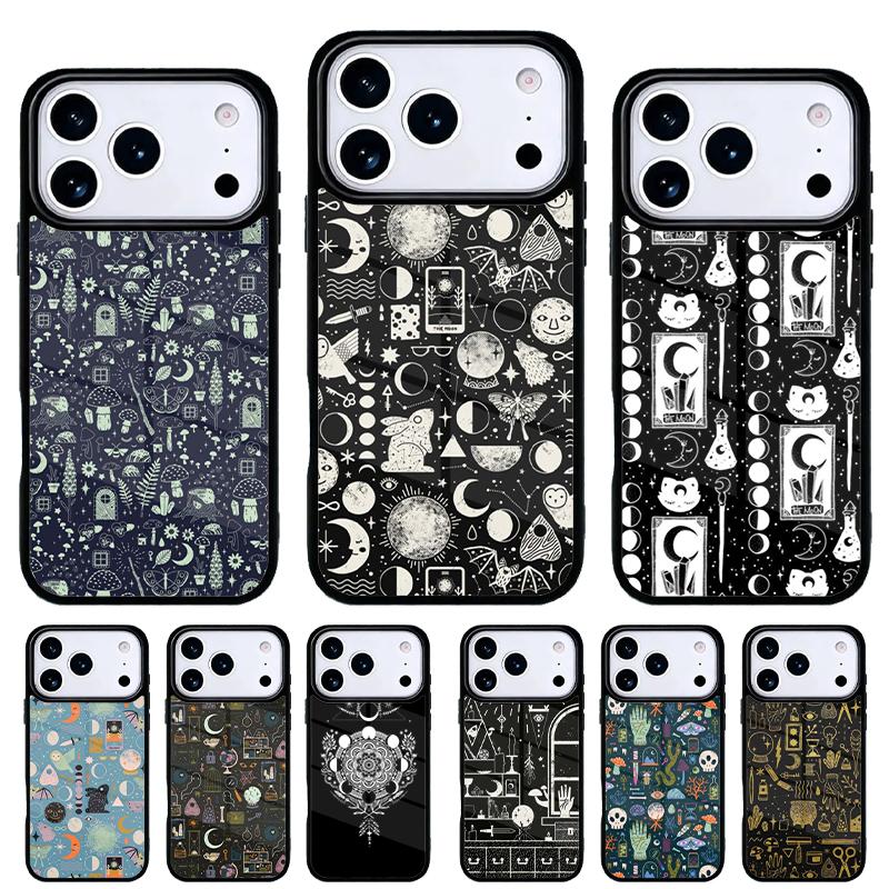 Witch Lunar Magic Phone Case for iPhone 17 Air 16e 15 14 13 Pro Max Back Cover for 12 11 Pro Coque