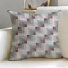 Log Cabin Pattern Cushion Cover Soft  EasyWash Pillow Case  Versatile for Couch Bed Travel and Office