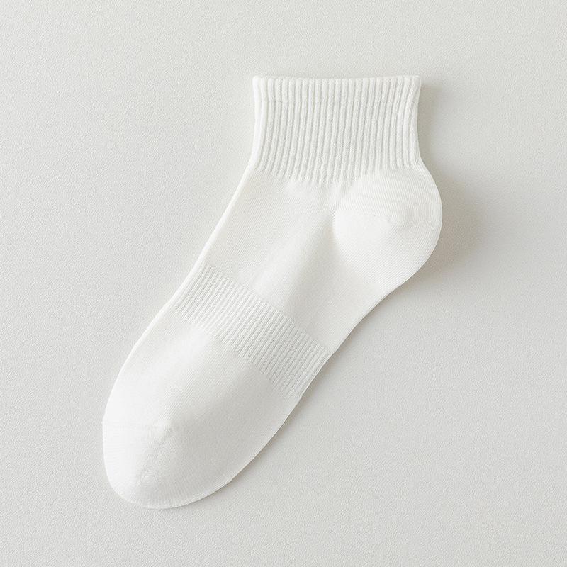 Men Spring and Summer Pure Cotton Leisure Breathable Boneless Short Tube Socks