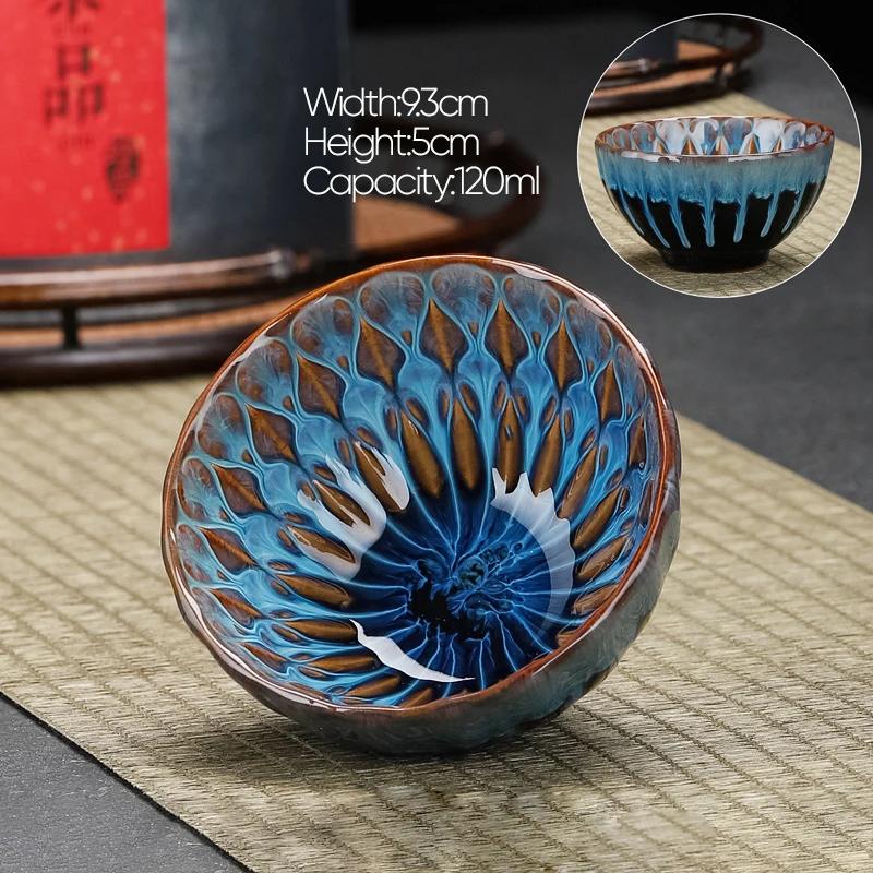 1 čajová miska v čínském stylu, keramická čajová miska transformovaná pecí, čajová miska Kung Fu, domácí odpolední čajová miska, šálek na kávu, šálky na espresso