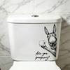 Are You Pooping Toilet Lid Stickers Funny Animals Toilet Seat Tank Lid Cover Decals Removable PVC Wall Sticker for Bathroom Washroom