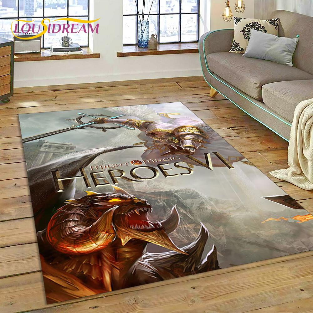 HD Heroes of Might and Magic Retro Games Rug Carpet for Living Room Bedroom Decor,Floor Mat Non-slip Decoration for Sofa Doormat
