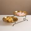 Practical Detachable Dessert Stand for Parties Detachable Fruit Serving Holder Metal Wedding Cake Display Plate