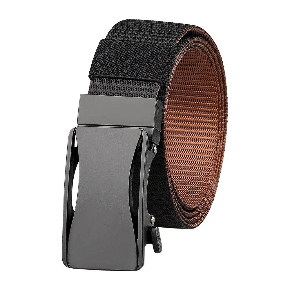 

Мужской ремень с вращающейся пряжкой из сплава, двусторонний ремень для занятий спортом на открытом воздухе из искусственного нейлона, тактический ремень, повседневный простой холщовый ремень 125cm