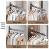 Invisible No-Drill Foldable Clothes Drying Rack for Balcony or Bathroom