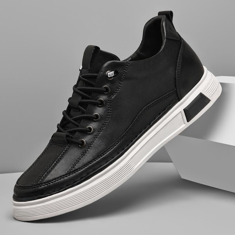 Fashion Men's Fashion Hand Stitching Business Casual Shoes Quality  Leather Handmade Oxfords Shoes Internal Height Increasing 6cm Shoes