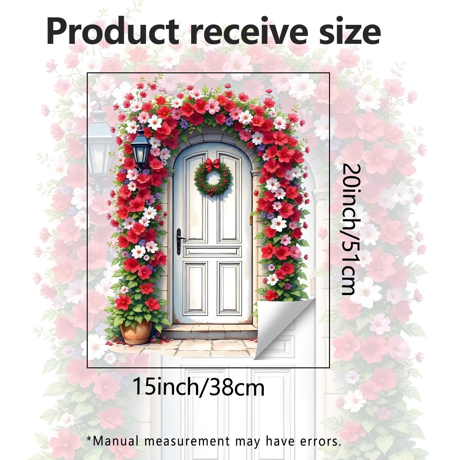 

Creative Flower Door Living Room Bedroom Wall Beautification Home Decoration Stickers