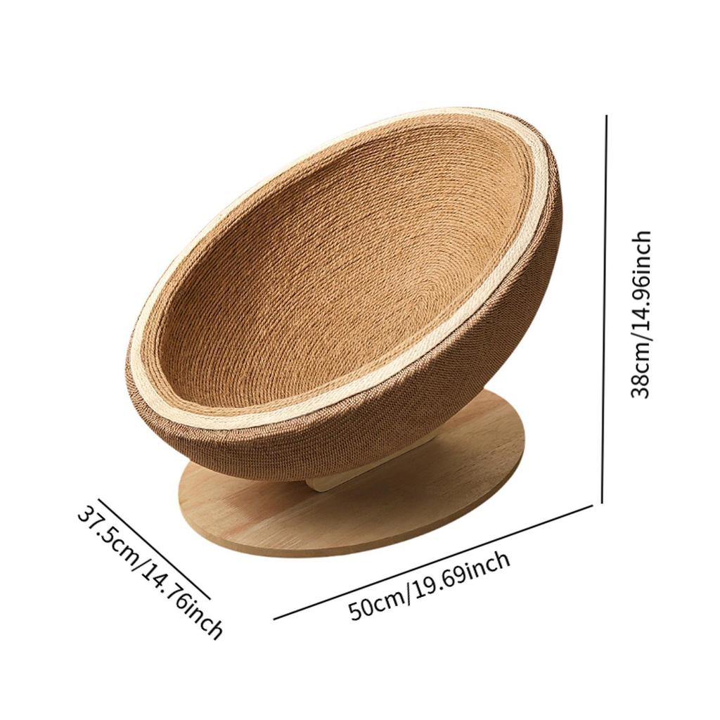 Hemp Rope Cat Scratcher Cat Scratching Pad Sturdy Creative Multifunctional Lounge Bed Round for Outdoor Kitten Grinding Claws