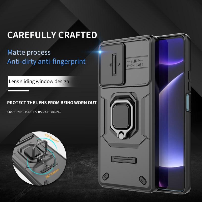 Funda Armor para Redmi Note 13 Pro 5G Note 12 12S Xiaomi 13T Poco X6 X5 Funda Protectora Soporte Magnético de Anillo Funda de Protección Completa Business
