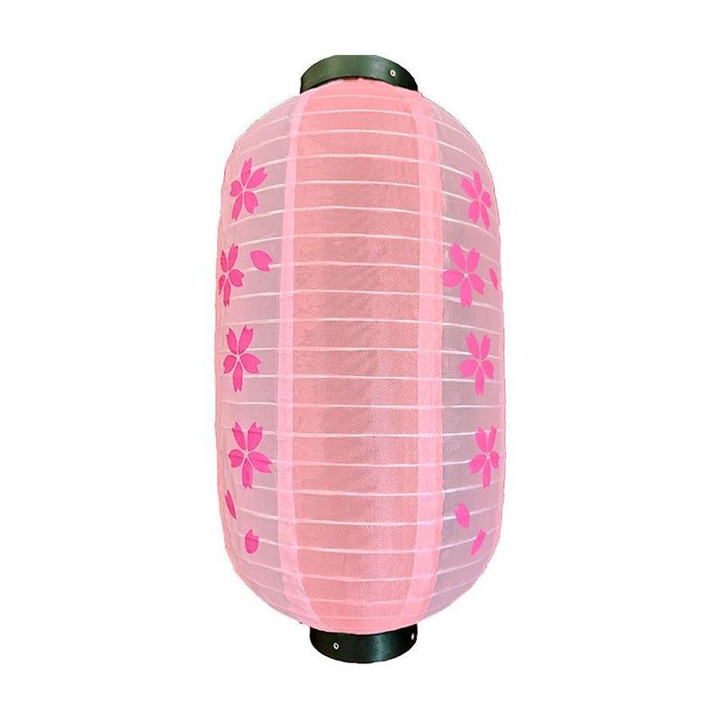 Japanese Style Flower Round Lantern Decoration Cherry Flowers Cloth Lantern Waterproof Hanging Props Home Decor