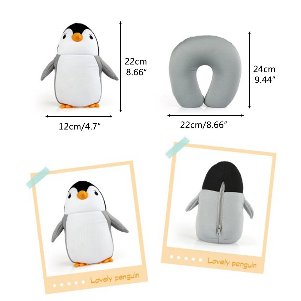 2 in 1 Neck Pillow Cute Penguin UShape Neck Pillow Neck Support Pillow Travel Pillow Neck Support