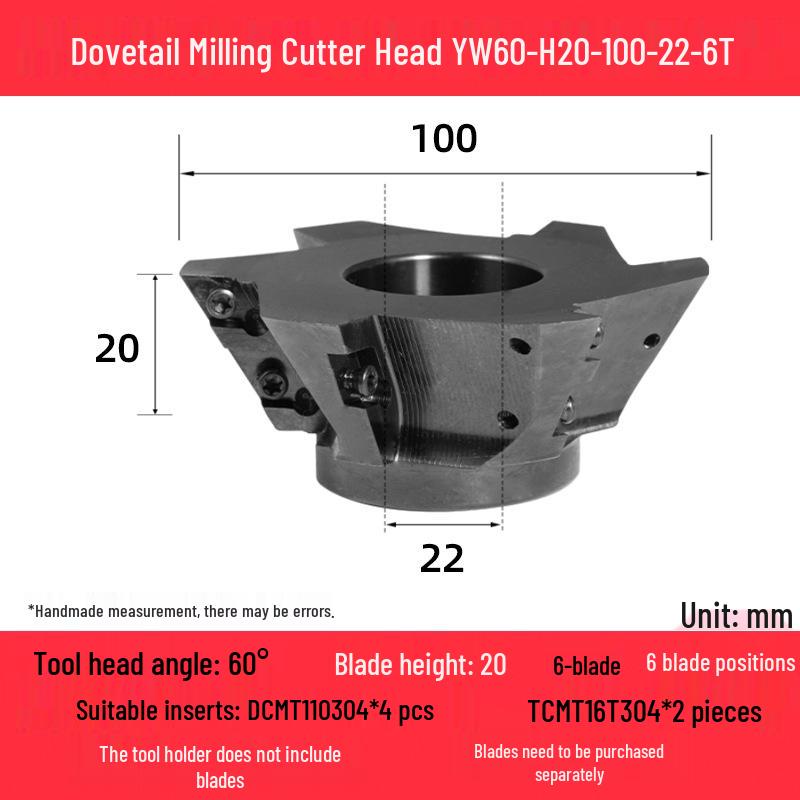 45°-75° CNC V-Shaped Dovetail Groove Milling Cutter with Inner Hole