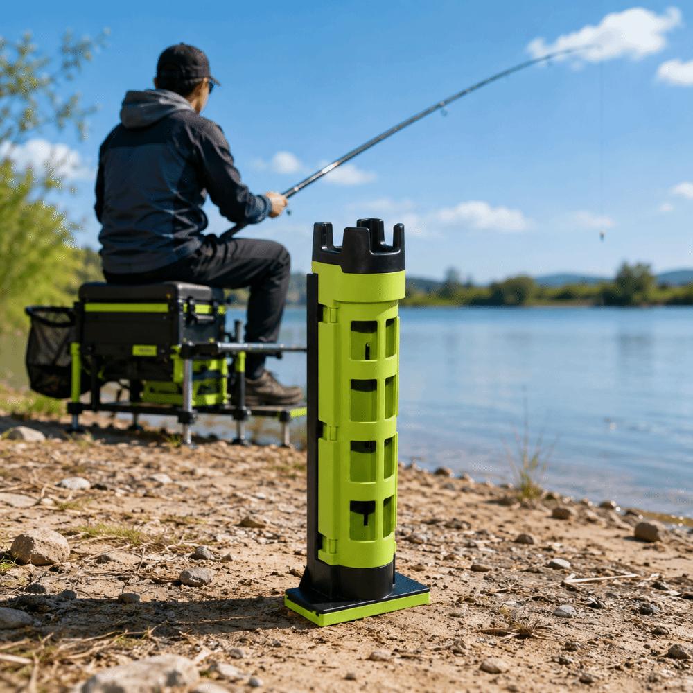 Adjustable Height Fishing Rod Stand Plastic Fishing Pole Storage Stand  Fishing Pole Storage зелёный