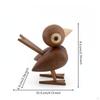 Wooden Sparrow Figurine Gift Desk Ornament Compact Avian Figure Statue for Kids