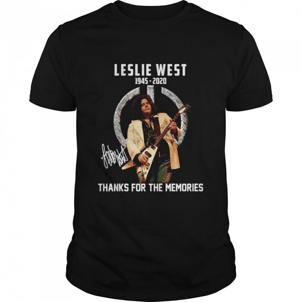 

Leslie West Thank You For The Memories Cotton Black Unisex Shirt Unisex T-Shirt S