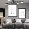Abstract One Line Yoga Simple Drawing Prints Poster Canvas Painting Modern Wall Art Pictures Living Room Bedroom Home Decoration