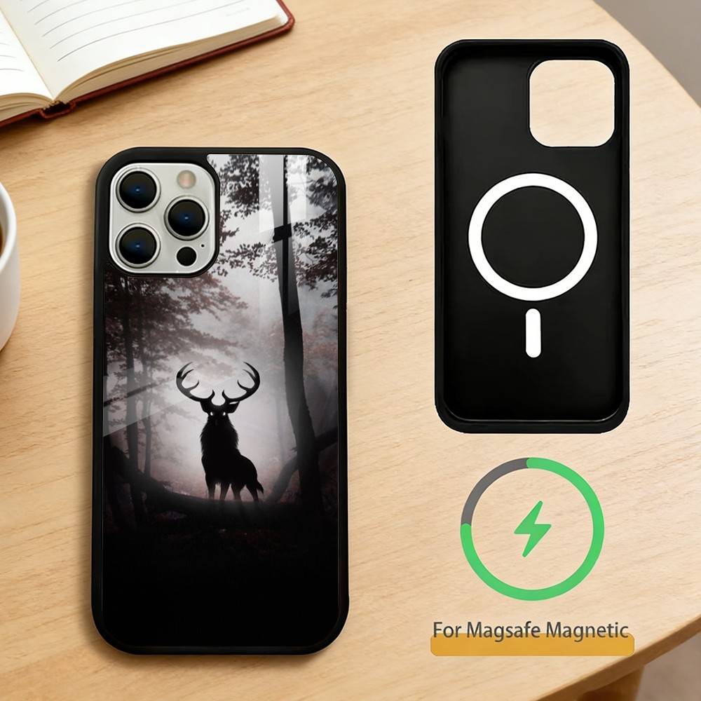 Elk In my Dream Phone Case For iPhone 14,16,15,13,17,12,Plus,Pro,Max Magnetic For Magsafe Frosted Cover