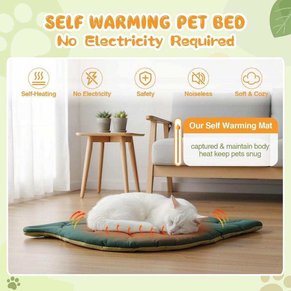 Leaf Shaped Cat Nest Soft Cotton Seat Cushion New Pet Bed Pet Supplies