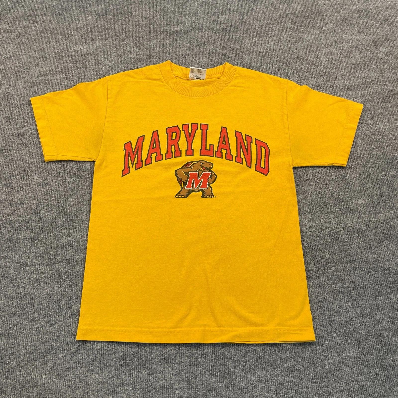 Vintage 90s University-of Maryland Terrapins Shirt Small 17x24 Arch Spellout 3XL