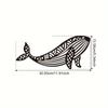 Creative Line Whale Iron Crafts Unique Indoor and Outdoor Décor, Perfect for Living Room, Bedroom, Hallway, and Wall Decoration