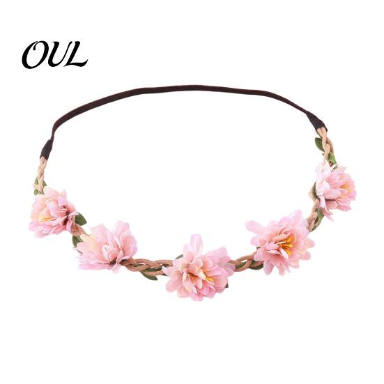 Boho Hair Hoop for Girls Flower Headband, Crown, Headpiece, Floral Wreath Headband Elegant Parties Wedding Birthday Festival Party Photography & Daily