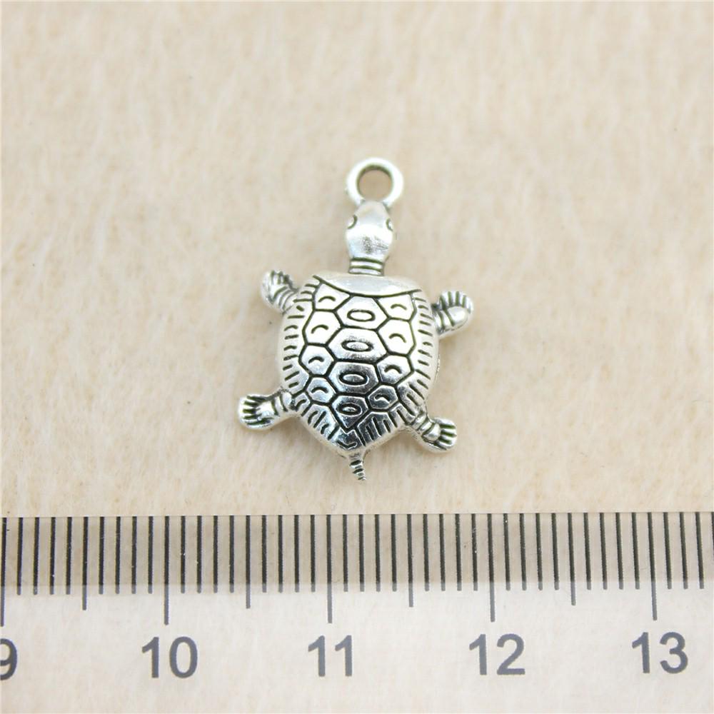 

15 шт., подвески из металла, подвески в виде черепахи 22x14 мм, принадлежности для ювелирных изделий, компоненты B11605