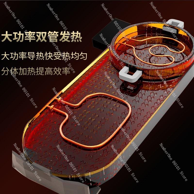 Multi-functional Grill and Brush Integrated Pot, Korean Electric Hot Pot, Smokeless Indoor Barbecue Plate