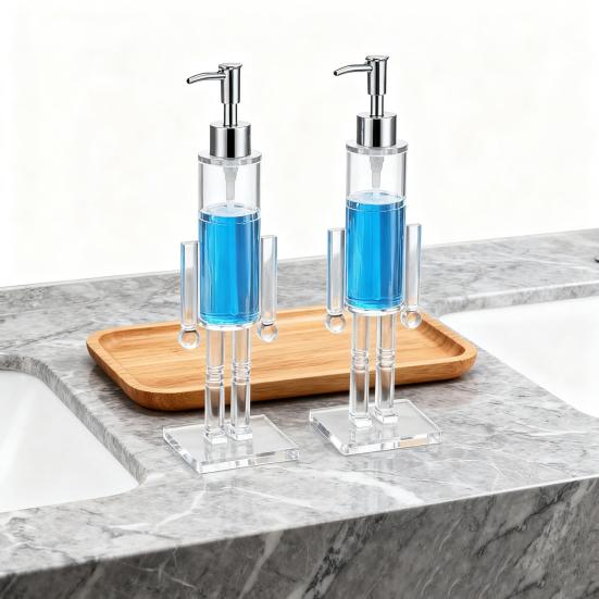 Diótörő Szappanadagoló Átlátszó Karácsonyi Kézi Szappan Üveg Újratölthető Mosófolyadék Lemosó Pumpa Ünnepi Fürdőszoba Konyha Dekoráció