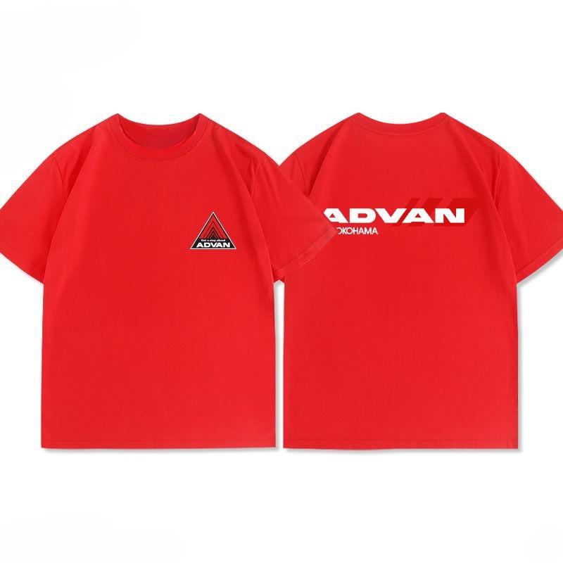 Japan JDM Modified Yokohama Advan Wheel Hub Short-sleeved Clothing Summer and WoCasual Wear Loose Cotton T-shirt