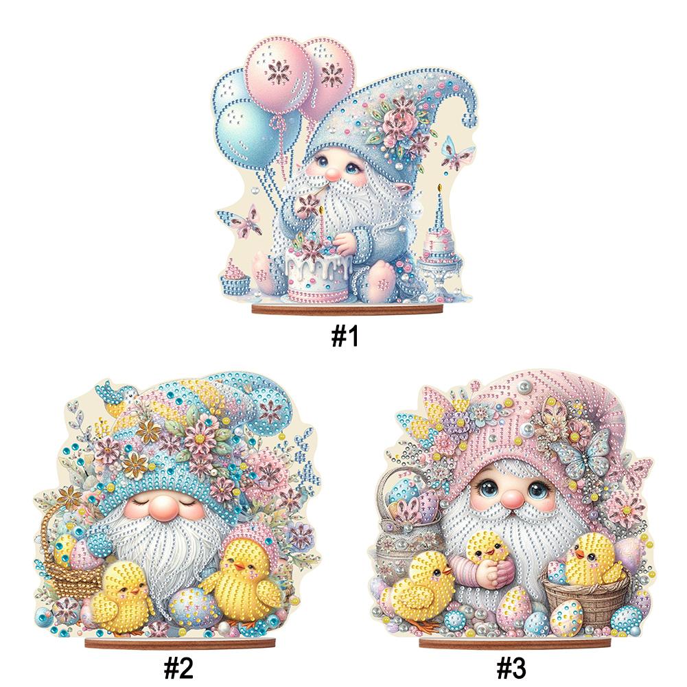 Acrylic Gnome Diamond Painting Tabletop Ornaments Kit Handmade Diamond Painting Desktop Ornaments Kit Bedroom Table Decoration