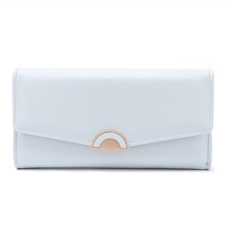 

Длинный женский кошелек, модная многофункциональная складная сумка большой емкости синий