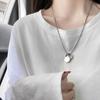 Ring Necklace Cool Style Individualistic Simple Titanium Steel Hip-hop Pendant Round Plate Round Ring Chain Sweatshirt Chain