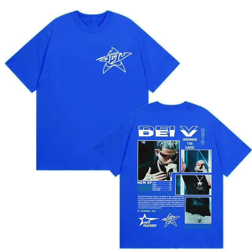 Rapper Dei V Underwater Album Merch 2026 Tee Shirt Men's Clothing High Quality Fashion T-shirt Hip Hop Oversized Cotton T Shirts