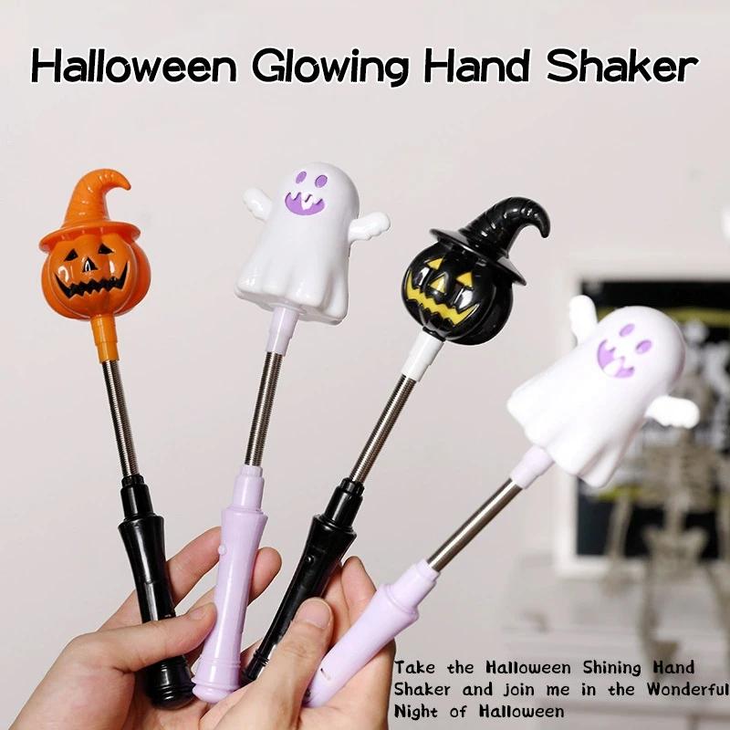 Halloween Decoration Pumpkin Stick Pumpkin Shaker Lightstick Handheld Ghost Glowing Rod Glow Stick Day of The DeadLightsticks