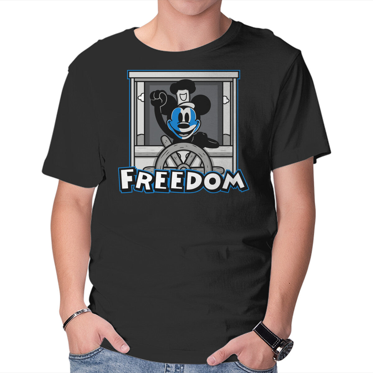 Unisex Crew Neck T-Shirt Free Mouse Graphic Short Sleeve Casual Tee XXL