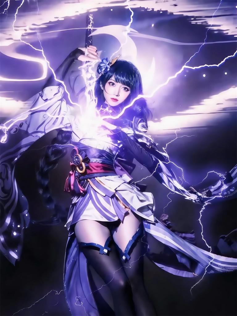 [NOKIJP] Genshin Impact Cosplay: General Raiden Cosplay Costume (Raiden Shogun, M)