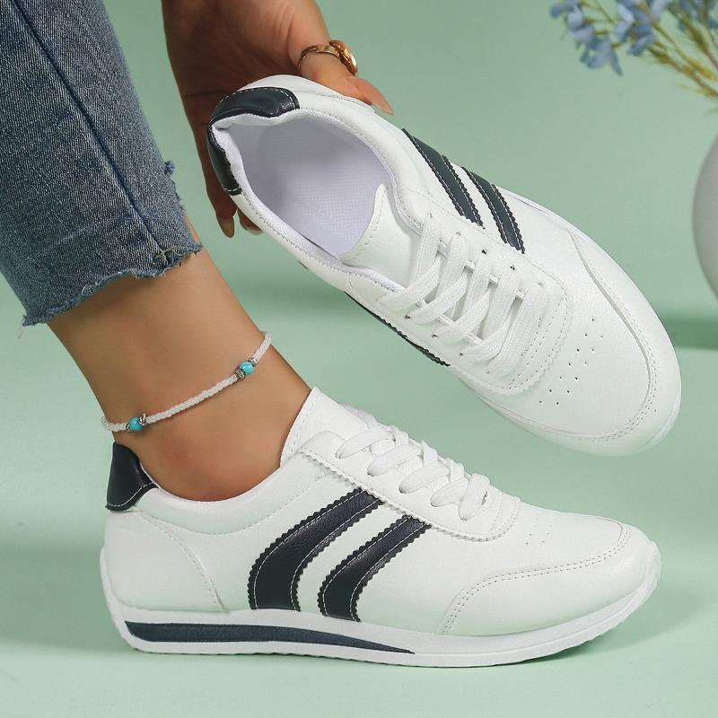 Fashion Ladies Shoes 2025 Hot Sale Lace-up Women's Vulcanize Shoes Fashion Color Matching Plus Size Best Seller Outdoor Casual Shoes