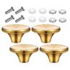 4 Pieces Oven Knob Replacement Ovenware Knob Metal Material Replacement Knob Set Pots Lid Handle Spare Parts for Ovens