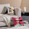 AAudrey Hepburn Cushion Cover Pillowcase Short Plush Invisible Zipper Room Sofa Cushion Cover