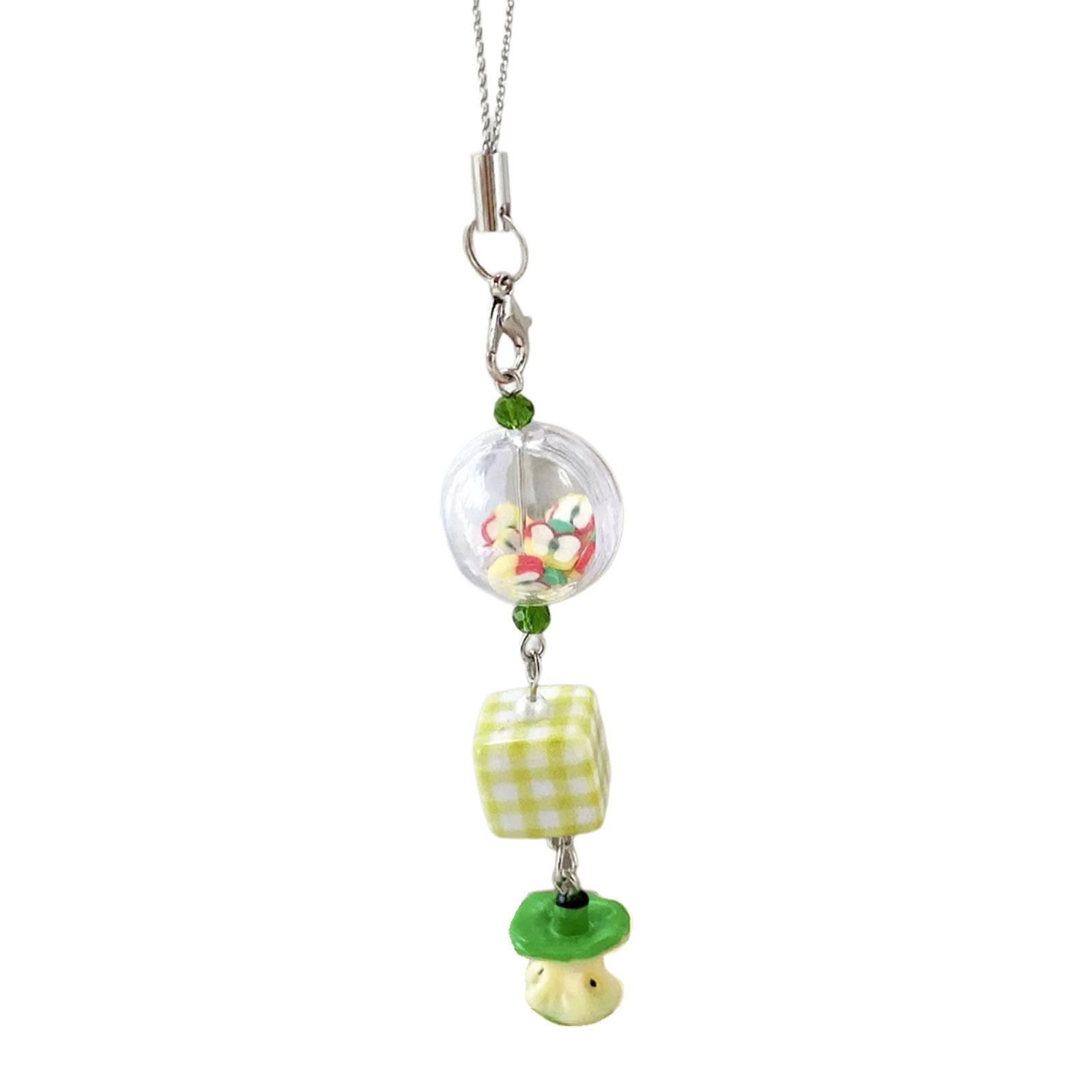 

Elegant Apples Bead Mobile Charm Phone Pendant Suitable for Bags USB Drives and Phone Perfect for Daily and Travel Use зелений