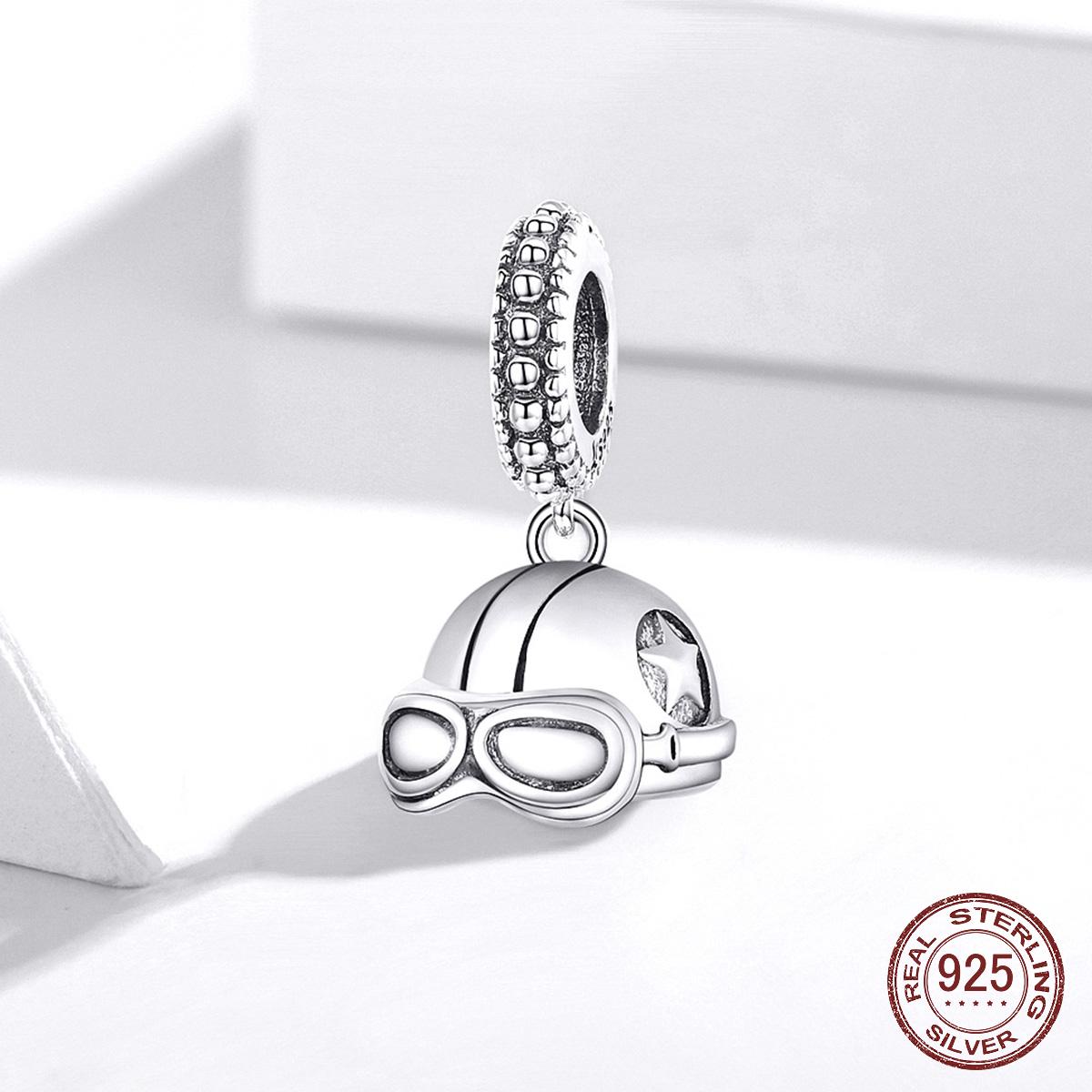 

925 стерлингового серебра ретро шлем шарм бисер для оригинального браслета DIY ювелирные аксессуары