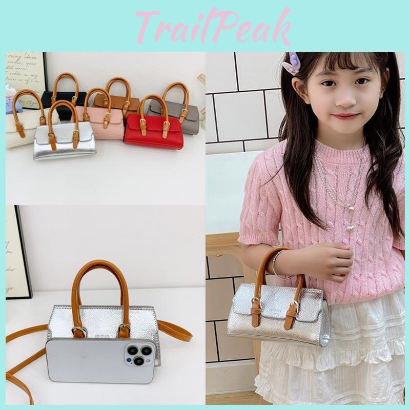 Girl Handbag Stylish Kids Mini Shoulder Bag Shopping Purse With Simple Style